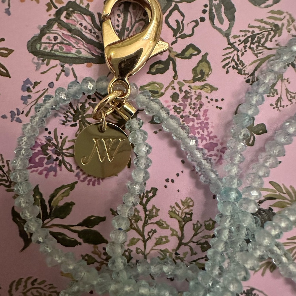 Jane Win Sky Blue Topaz Double Wrap Necklace - Picture 5 of 7